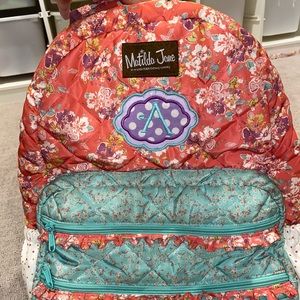 Matilda Jane backpack 🎒 with A initial